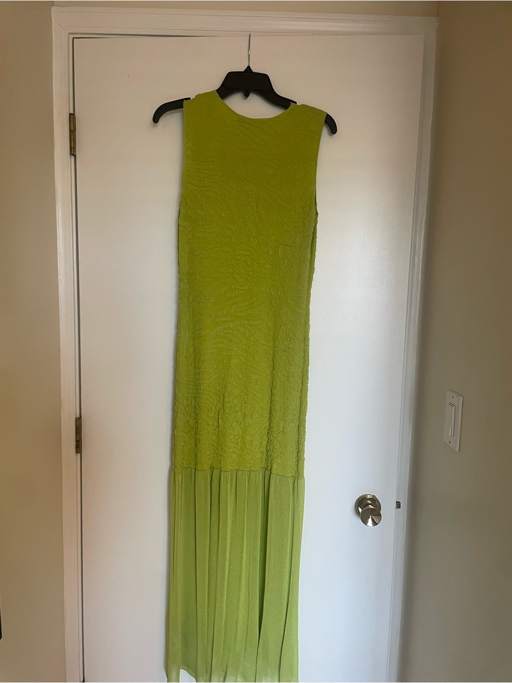 Zara Lime Green Sleeveless Maxi Dress